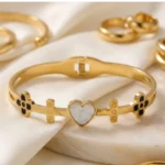 Bracelet Rigide Doré en Acier Inoxydable – Collection Haute Finition