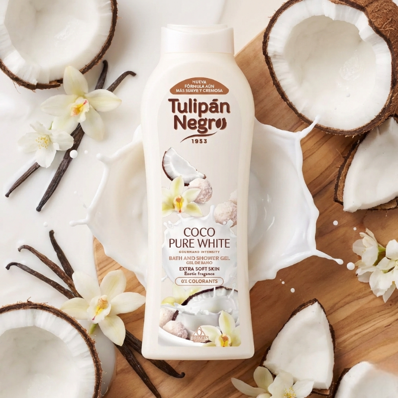 Gel Douche Gourmand & Parfumé Aux Coco – Tulipan Negro (650 ml)