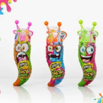 Boîte de 12 unités (1,29€ Pièce) Bonbon Gel Juicy Worms "Env 15cm" – JOHNY BEE – Image 2