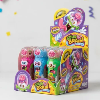Boîte de 12 unités (1,50€ Pièce) Lollipop & Sour Brain Powder "Env 13cm" – JOHNY BEE – Image 3