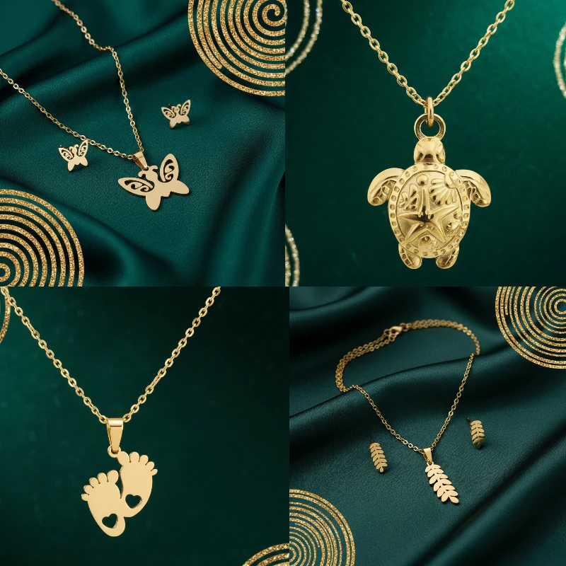 grossiste collier doré 💎Lot de 10 (2,70€ Pièce) Colliers en Acier Inoxydable – Collection Dorée (Mélange de 6 Modèles Voir photos) – Image 1