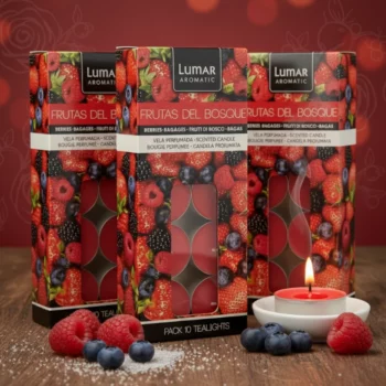 Lot de 10 (1,10€ Le Blister de 10 Bougie) Paquets de 10 Bougies "100 Pièces" - Fruits Rouges