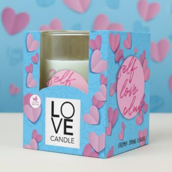 Bougie Parfumée "Self Love Club" - Lumar Aromatic (120g) - Cire Végétale - Pot en Verre - 28h