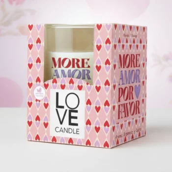 Bougie Parfumée "More Amor Por Favor" - Lumar Aromatic (120g) - Cire Végétale - Pot en Verre - 28h