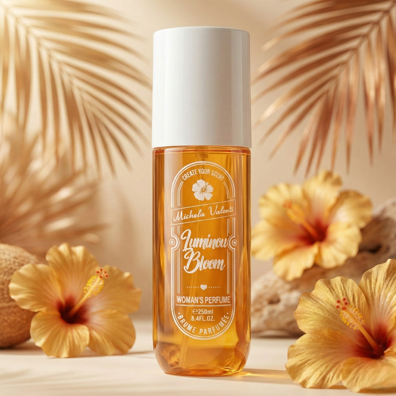 grossiste en brume corporelle pas cher (8) Brume Corporelle Michela Valenti (LUMINOU BLOOM) – Grand Format (250 ml) – Image 1