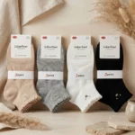 Lot de 12 Paires (0,70€ Pièce) : Chaussettes Femme Courte "Collection Confortable" OURSON COSY - 90% coton