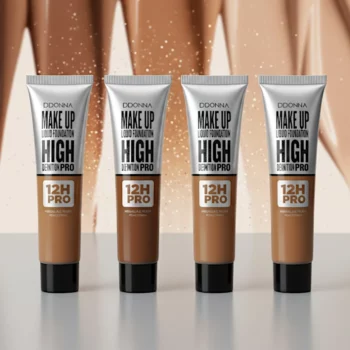 Mélange de 4 Couleurs (1€ Pièce) – Fond de Teint Liquide High Definition Pro "Foncé" – DDONNA (50ml)