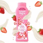 Gel Douche Gourmand Fraise et Crème – Tulipan Negro (650 ml)