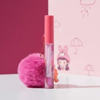 Présentoir de 24 (soit 1,75€ l'unité) : Gloss Porte-clés "Peluche" Romantic Rain – Écrin de Douceur – Image 3