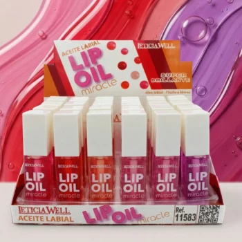 Présentoir de 24 (0,85€ Pièce) Lip Oil Miracle – Leticia Well