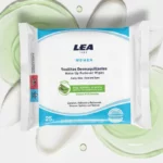 Paquet de 25 Lingettes Démaquillantes LEA – Visage et Yeux (Aloe Vera)