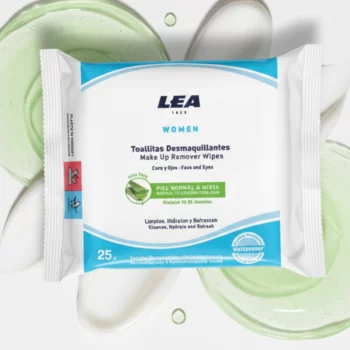 Paquet de 25 Lingettes Démaquillantes LEA – Visage et Yeux (Aloe Vera)