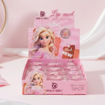 Lot de 3 (soit 1,25€ l'unité) : Gloss à Lèvres 2-en-1 Iman of Noble – "Lip Mud" & Blush (10g) – Image 5