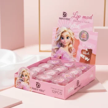 Lot de 3 (soit 1,25€ l'unité) : Gloss à Lèvres 2-en-1 Iman of Noble – "Lip Mud" & Blush (10g) – Image 3