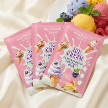 Lot de 6 (0,75€ Pièce) 🍫 Masque Visage "ICE CREAM" – Kiss Beauty (Skin Clinic)