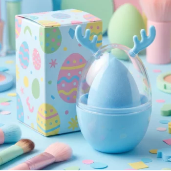 Lot de 12 (1,10€ unité) Eponge blender OEUF de maquillage dans sa coquille transparente – Image 4