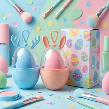 Lot de 12 (1,10€ unité) Eponge blender OEUF de maquillage dans sa coquille transparente – Image 2