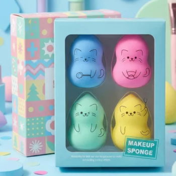 Lot de 12 Boîtes (1,25€ la boîte de 4) Eponge blender de maquillage Design KAWAII – Image 3