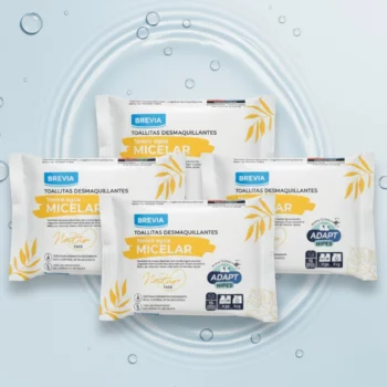 Paquet de 15 Lingettes Démaquillantes BREVIA – Tonique Eau Micellaire (Natur Face) – Image 2