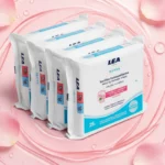 Lot de 6 (1,30€ Le Sachet) 🌸Paquet de 25 Lingettes Démaquillantes à la Rose Musquée – LEA (Peaux Sèches et Sensibles)
