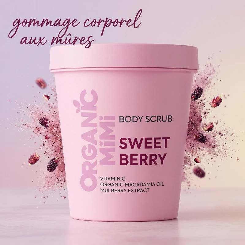 body scrub organic mini (1) Gommage corporel aux baies sucrées - Organic Mini – Image 1