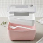 Lunch Box Rose à Compartiments "Duo Fraîcheur" – 1,85 L au total