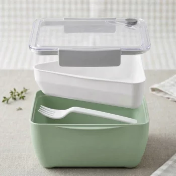 Lunch Box Verte à Compartiments "Duo Fraîcheur" – 1,85 L au total