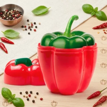 Boîte Rouge de Conservation pour Poivron – Protection & Fraîcheur (Sans BPA)
