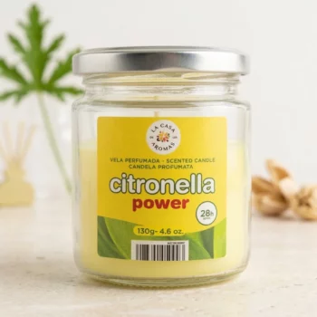 Lot de 10 (2,80€ Pièce) : Bougie Anti-moustiques Parfumée à la Citronnelle 130g -  La Casa de los Aromas – Image 2