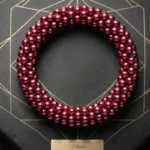 📿 Bracelet Bordeaux Nacré "Éclat de Perles" – Collection Couleurs & Lumière