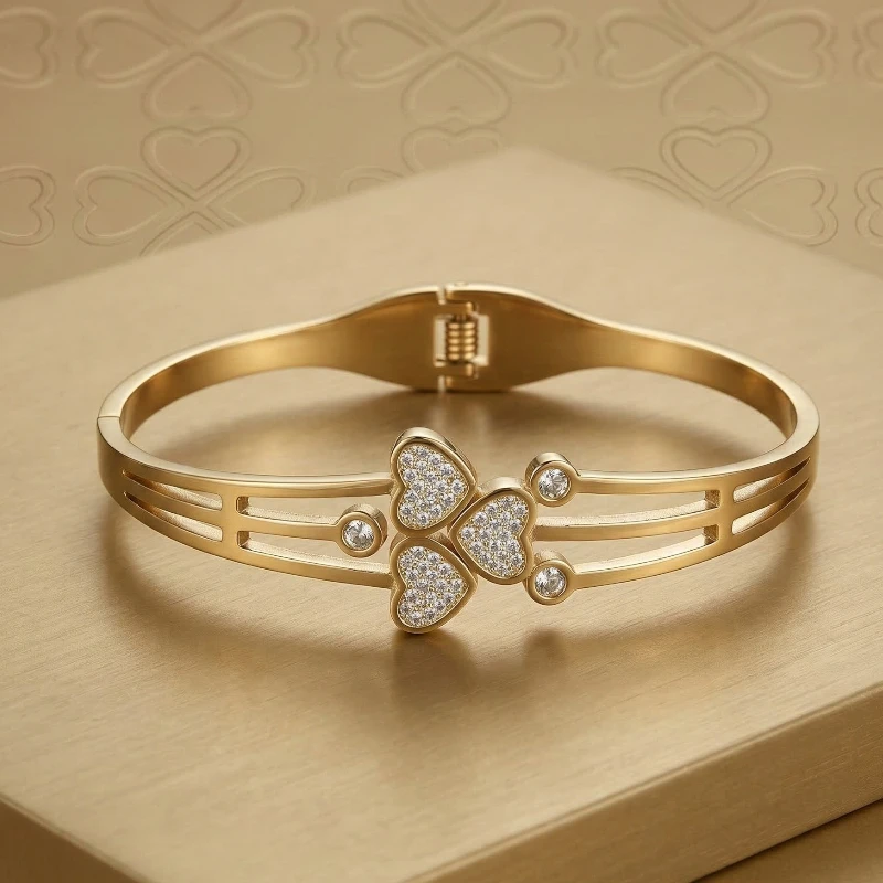 fournisseur de bracelet femme en acier inoxydable (10) Bracelet Rigide en Acier Inoxydable – Collection Haute Finition – Image 1
