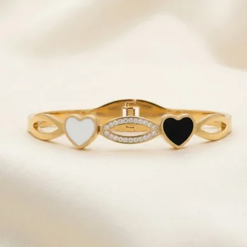 ❤️Lot de 3 (3,30€ Pièces) Bracelets Rigide "Coeur" en Acier Inoxydable – Collection Premium Haute Finition❤ – Image 6