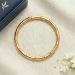Bracelet Jonc "Bambou" Doré – L'Élégance Naturelle en Acier Inoxydable