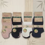 Lot de 12 Paires (1€ Pièce) : Paires de Chaussettes Femme en Fibre de Bambou Antidérapantes – Confort & Yoga