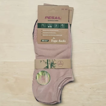 Lot de 12 Paires (1€ Pièce) : Paires de Chaussettes Femme en Fibre de Bambou Antidérapantes – Confort & Yoga – Image 3