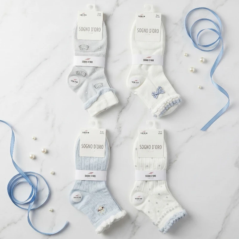 fournisseur de chaussette femme bleu Lot de 12 Paires (1,20€ Pièce) : 🧦 Paires de Chaussettes Courtes Femme "Premium" 95% Coton – Image 1