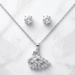 Parure de Bijoux Prestige – Collier & Boucles d'Oreilles en Acier Inoxydable