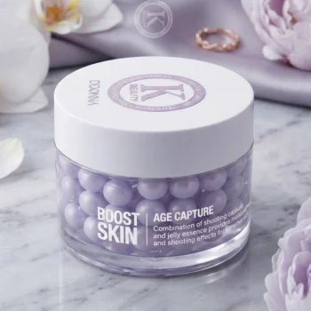 💜 Boost Skin : Crème Raffermissante & Éclat – Niacinamide & Peptides Lilas
