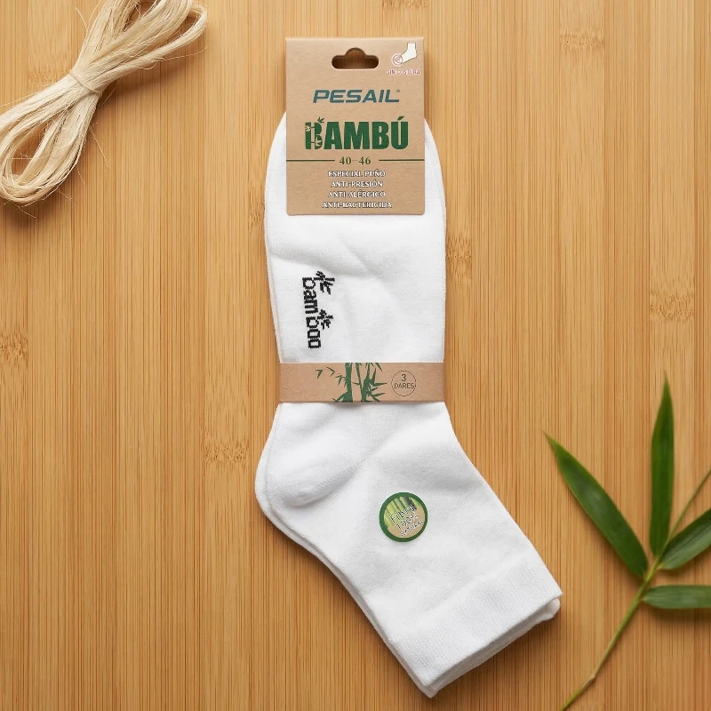 fournisseur de paires de chaussette en bamboohomme Lot de 12 Paires (0,80€ Pièce) : Paires de Chaussettes Homme en Fibre de Bambou "90%" - PESAIL – Image 1
