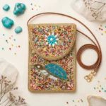 Sac Pochette Perles "Bohème Chic" – Collection Été 2026 - Tortue