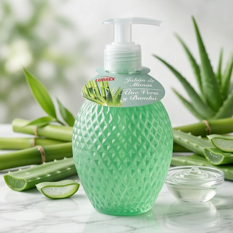 fournisseur de savon pour les main aloe vera Savon Liquide Mains Aloé Vera & Bambou – Format 350 ml – Image 1