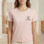 Top Rose "Cherry Shine" – Motif Cerises à Paillettes Scintillantes (95% Coton)