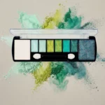 Lot de 12 (1,10€ La Palette) : Palettes Fards à Paupières 8 Couleurs "SPACE" – D'DONNA - Vert