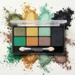 Lot de 12 (1,10€ La Palette) : Palettes Fards à Paupières + Applicateur 7 Couleurs "Color Harmony" – D'DONNA - Vert