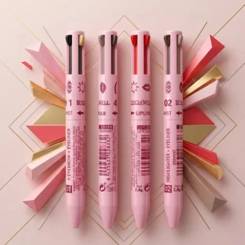 Présentoir de 16 (soit 2,15€ l’unité) Stylo Maquillage 4 en 1 – Leticia Well – Image 2