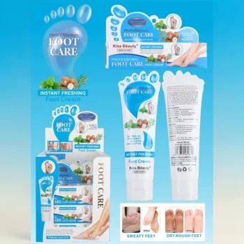 Présentoir de 6 : Crème de Soin Rafraîchissante pour les pieds – Kiss Beauty – Image 2