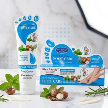 Présentoir de 6 : Crème de Soin Rafraîchissante pour les pieds – Kiss Beauty