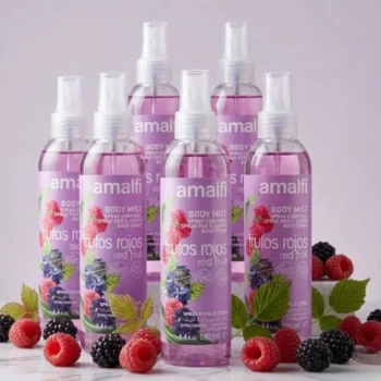 Carton de 12 (soit 1,55€ pièce) : Spray corporel aux fruits rouges