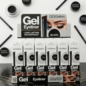 Présentoir de 24 (1,25€ Pièce) Coffret Duo Eyeliner Gel & Pinceau Haute Précision – DDONNA
