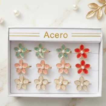 (2€ Pièce) 💍 Éclat Durable : Présentoir de 12 Bagues Ajustables en Acier Inoxydable – Image 2